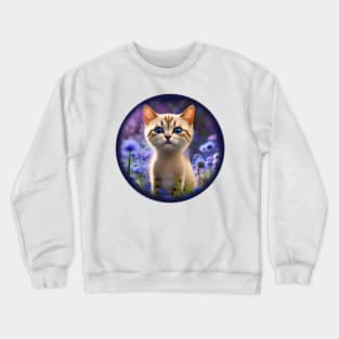 Little cat with big eyes Crewneck Sweatshirt